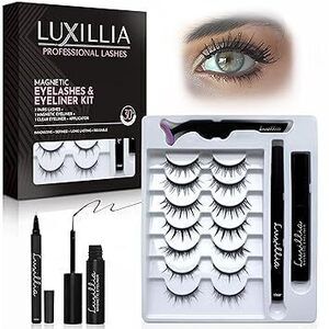 10-Piece Clear & Black Magnetic Eyelashes With Applicator & Magnetic Eyeliner